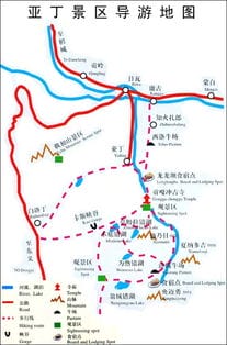 稻城亚丁地图位置(稻城亚丁游览地图)