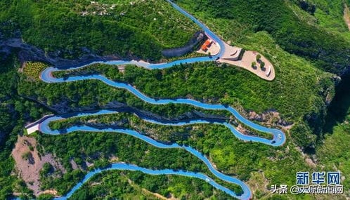 飞阅 中国 山里的彩色公路