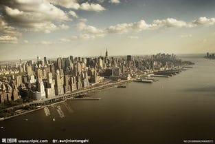 纽约 俯瞰 美丽的曼哈顿岛图片 