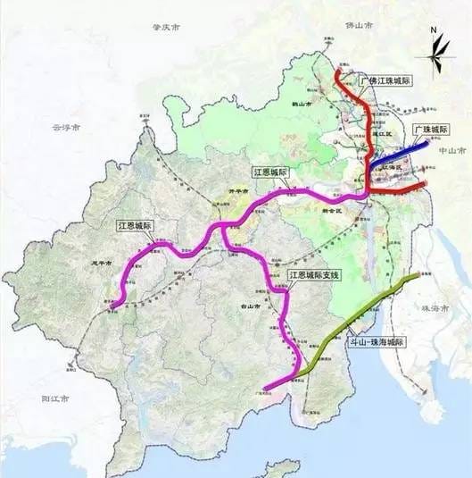 江门将迎来地铁时代 滨江新区3条地铁线站名曝光
