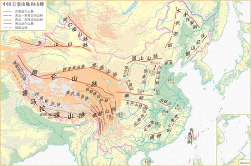 中国地形山脉图如何记(中国地形山脉图背诵)