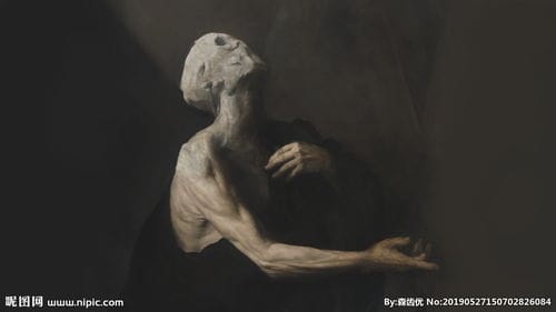 人体油画骷髅手臂图片 