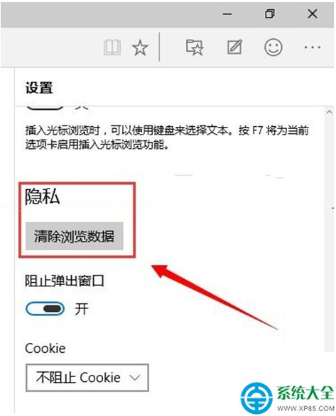 Win10系统Spartan浏览器怎么清理缓存垃圾?