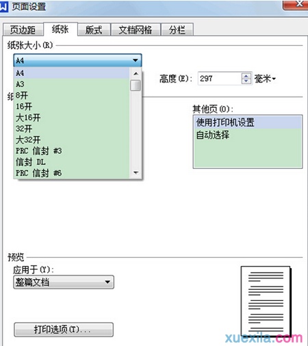 wps文字中怎样设置纸张