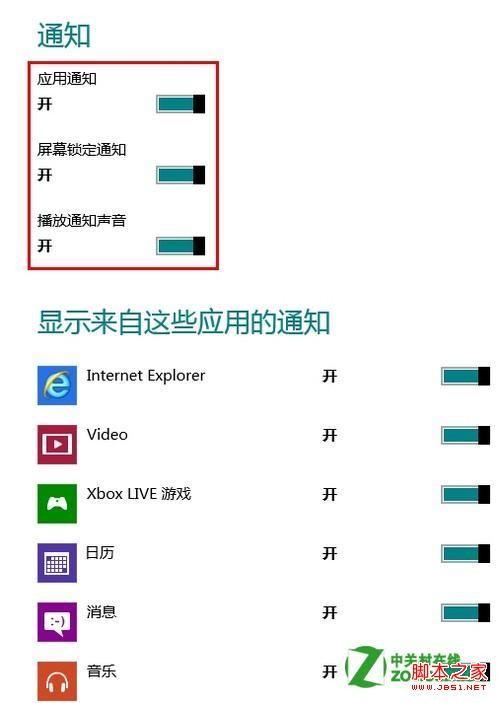 windows8中通知怎么开启和关闭有何影响?