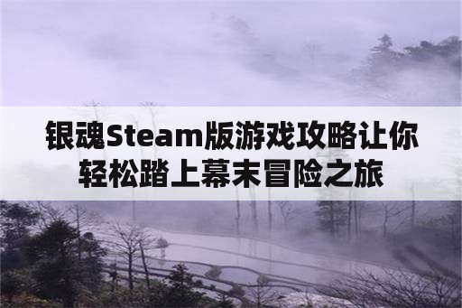 银魂Steam版游戏攻略让你轻松踏上幕末冒险之旅