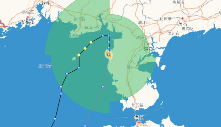 海南台风三巴最新消息今天路径图 台风“三巴”将再次靠近海南岛西北部