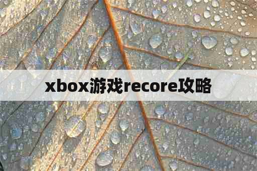 xbox游戏recore攻略