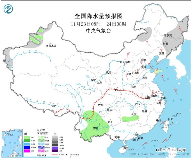 受寒潮影响内蒙古黑龙江等地将有强降雪 北方大部降温剧烈