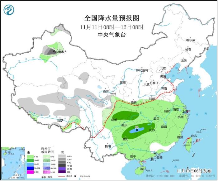 受较强冷空气影响中东部地区将有大风降温天气 江南等地阴雨相伴