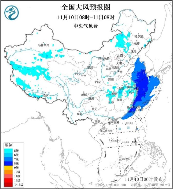 受较强冷空气影响中东部地区将有大风降温天气 江南等地阴雨相伴