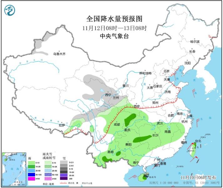 受较强冷空气影响中东部地区将有大风降温天气 江南等地阴雨相伴