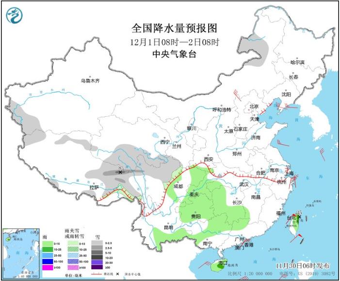 较强冷空气继续影响我国 南方大部地区气温将下降