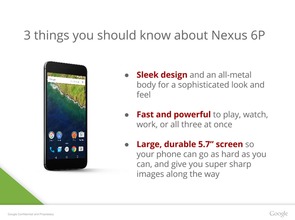 官方宣传文件泄露 华为Nexus 6P参数全曝光
