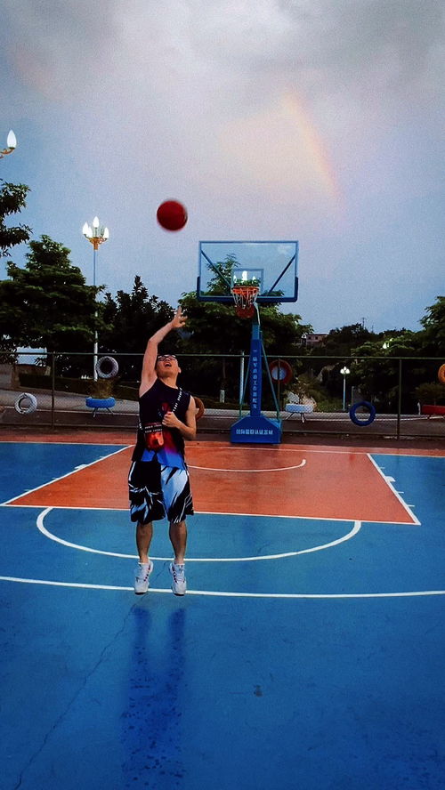 篮球,彩虹,天空和你 一人一句唯美的篮球文案 