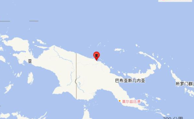 巴布亚新几内亚附近海域发生6.5级地震了吗