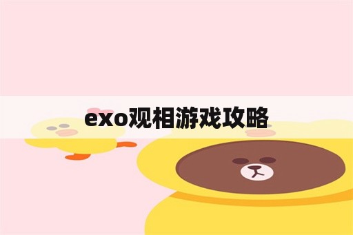 exo观相游戏攻略