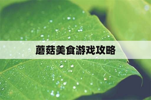 蘑菇美食游戏攻略