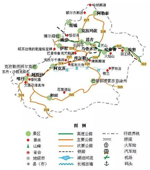 中国各省市旅游地点简图,存在手机里太方便了