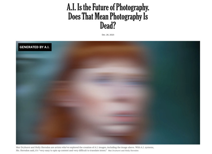 2023生成式AI侵入影像，摄影正在死去