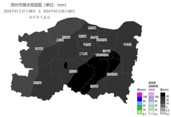 郑州市降水预报图出现全黑 发黑的降水预报图是什么意思