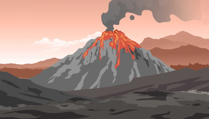 日本又有一火山出现大喷发 火山石向外飞出200米