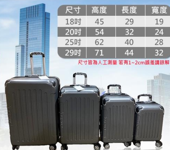 18寸的行李箱是多大，免费携带登机行李箱尺寸是多少
