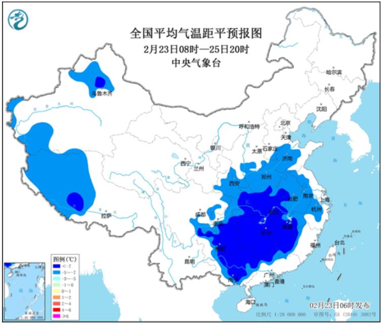 寒潮来袭我国大部地区气温将持续偏低 南方部分地区还有冻雨