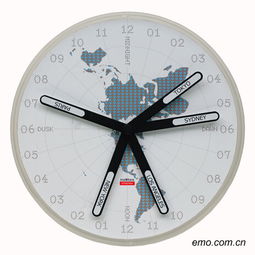 One world挂钟,钟面设计为一张世界地图, 堆糖,美好生活研究所 