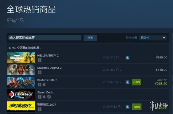 玩家很期待！龙之信条2冲上Steam全球热销榜第二