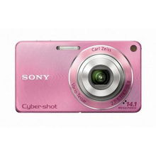 索尼 SONY DSC W350数码相机 粉色 赠送 索尼4G记忆棒 1410万像素 4倍光学变焦 26mm广角 小型数码相机 