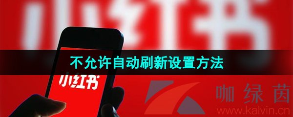 小红书不允许自动刷新设置方法