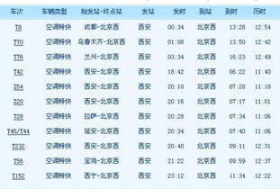 西安到北京西,北京西到张家口列车时刻表及票价查询