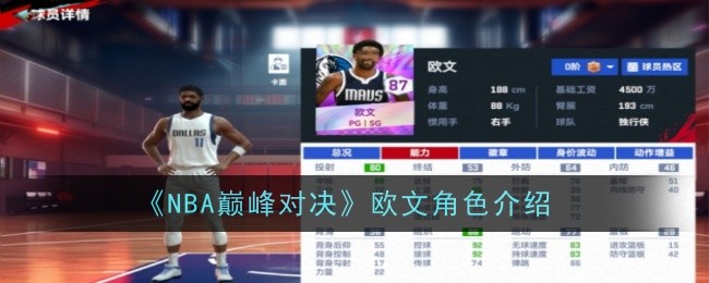 NBA巅峰对决欧文角色介绍